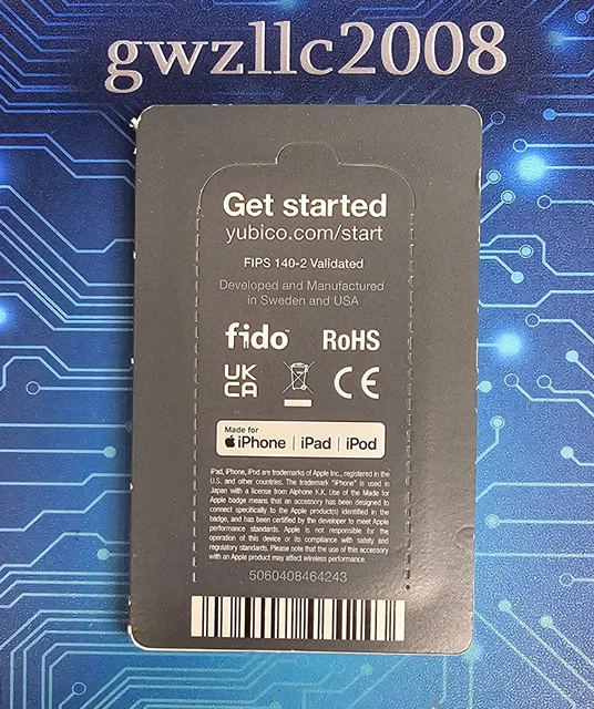 Red Click Authentication Key YUBICO YUBIKEY 5CI Two-Factor Authentication Security Key for Android ...