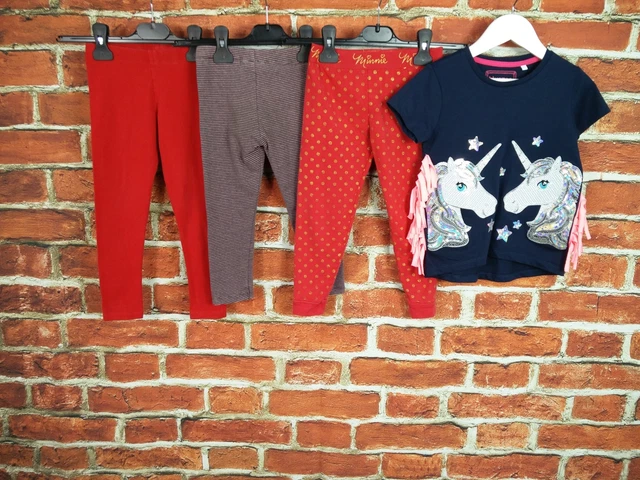 Girls Bundle Age 3-4 Years Next Bluezoo M&S Leggings Tee Unicorn Minnie 104Cm
