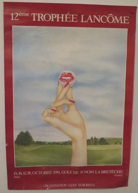 Affiche Originale Du Trophée Lancôme - Format 50x70 Cm, Thème Sport, Très Bon état