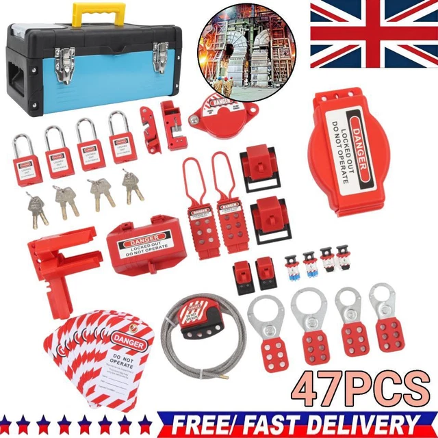 LOCKOUT TAGOUT KIT Tag Hasp Safety Padlock Hasp Set For Lock Out Tag ...