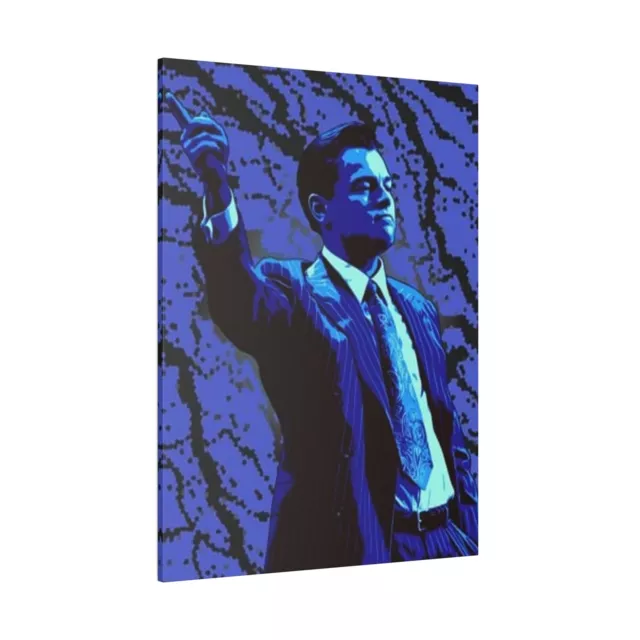 The Wolf Of Wall Street Jordan Belfort Abstract Blue Custom Canvas Wall Print