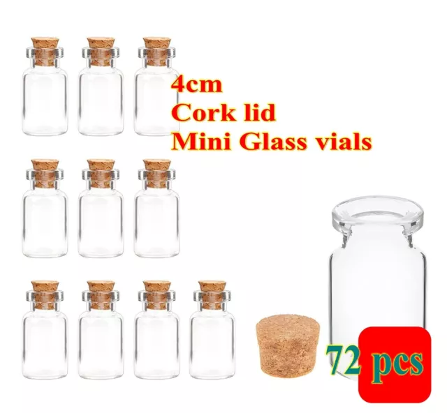 80ml Glass Bottles With Cork Small Transparent Mini Empty Glass