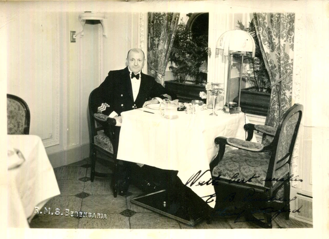 Parson Cunard archive photo signed by officer Cunard Liner RMS BERENGARIA