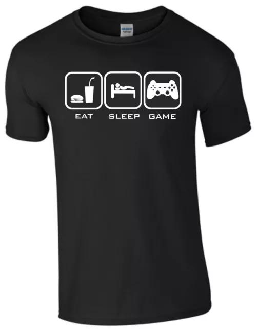 EAT SLEEP GAME PC Console Notebook T-Shirt X Shirt Box Zocker Play Shirt M95