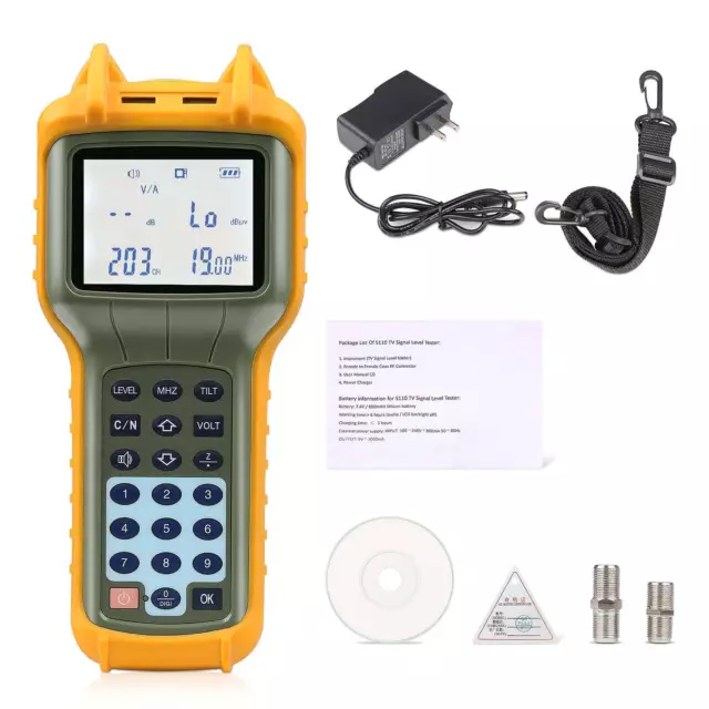 TV Signal Level Tester Meter Power Level CATV Cable Handle Digital DB Tester