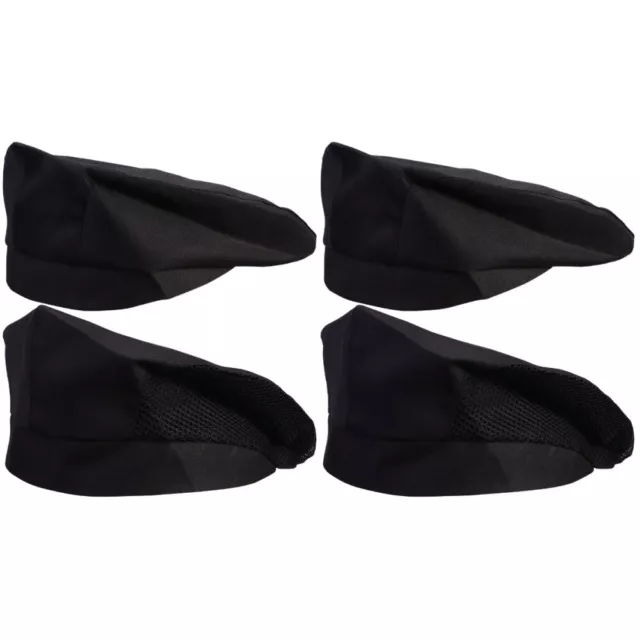 4 pcs Restaurant Waiter Beret Kitchen Working Creative Chef Hat Comfortable