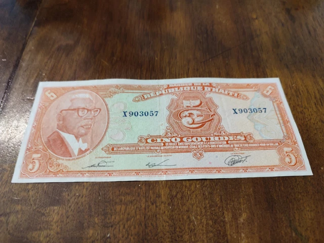 Haiti Banknote 5 Gouardes 1979 !!!!!!!