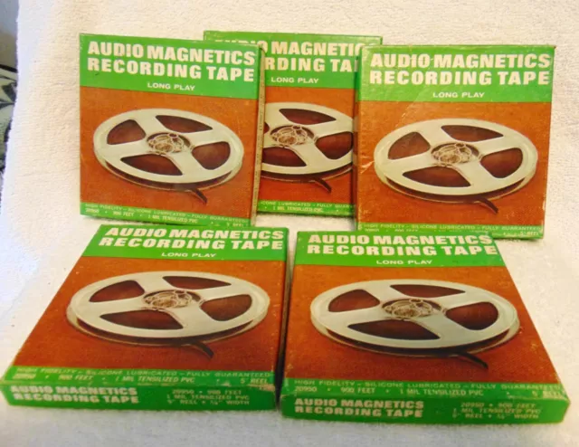 VINTAGE REEL TO Reel Audio Magnetics 5 Recording Tape Long Play Used  $39.99 - PicClick
