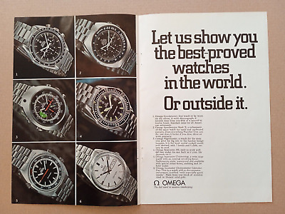 1970 Omega Speedmaster Flightmaster Seamaster 300 6 models photo vtg print ad !!