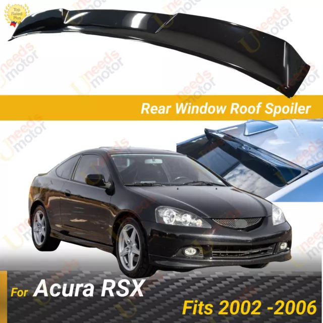 Fits for Acura RSX 2002-2006 ABS Gloss Black Rear Roof Window Visor Spoiler