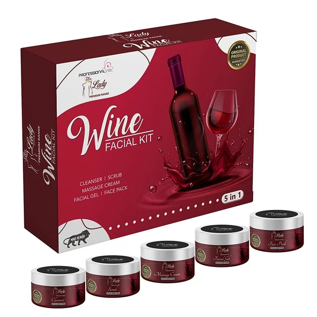 Kit facial Professional Feel Blue Lady vino tinto 275 gm mejor cuidado facial radian