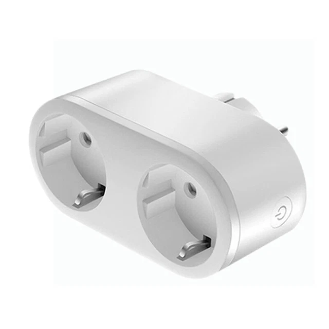 Wifi  Dual Socket Switch Plug Dual Socket EU Adaptateur Tuya   TéLéCommande SuE8