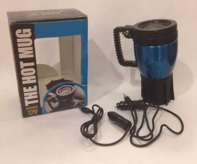Anex The Hot Mug 12V. Keeps Coffee Warm in Car via Car Lighter Plug (16 oz)