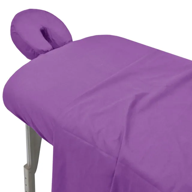 Massage Table Poly Cotton Sheets 3 Pieces Soft Resistant Wrinkling Lavender