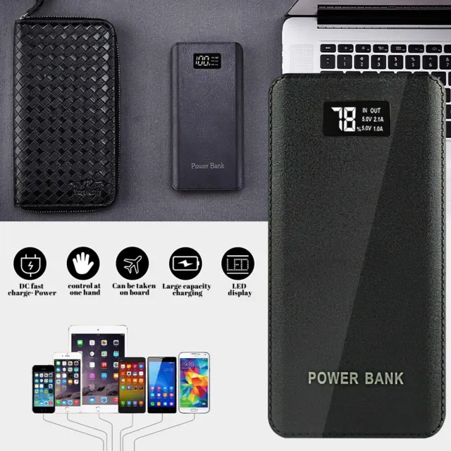 4USB 10000mAh Power Bank Portable External Battery Backup Charger Fast Charging