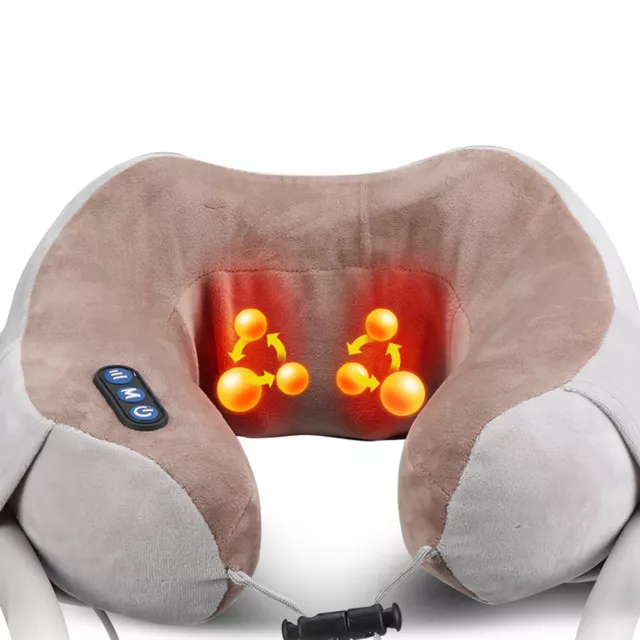 Electric Massage Pillow Shiatsu Neck Back Full Body Lumbar Cushion Home Car