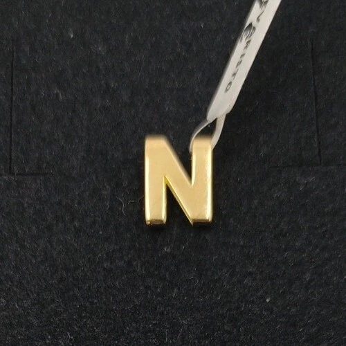 Pendentif En Or 18K Lettre S – Double S Sans Anneau, 8,6 Mm, Or Jaune, Jamais Porté