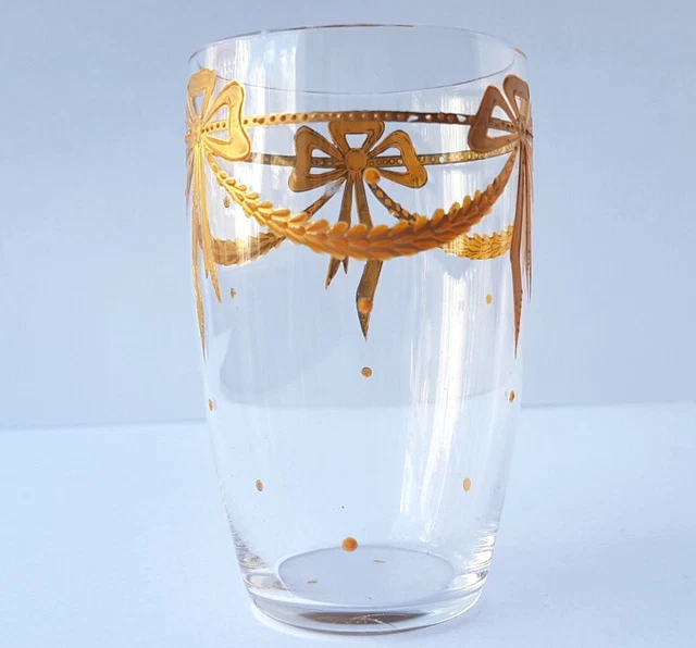 Empire Coupe, Verre, Relief Or Décoration, Um 1900 L29