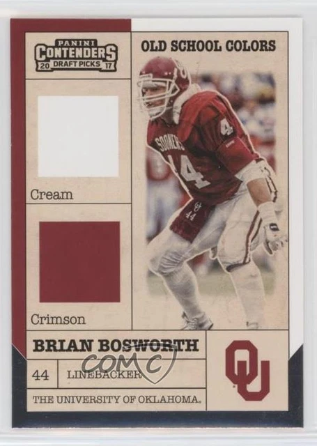 2017 Panini Contenders Draft Picks Old School Colors Brian Bosworth #18