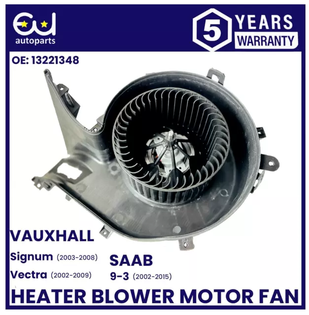 Heater Blower Motor Fan For Opel Vauxhall Vectra C Mk2 Signum Z03 02-08 1845109 2