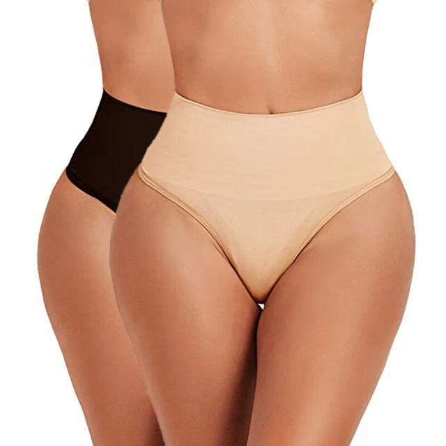 Women's High Waist Body Shaper Slim Tummy Control Thong Pants