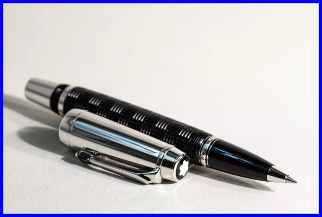 Montblanc Bohéme Doué Platinum Rollerball Gitter Muster ONYX STAHL SCHWARZ