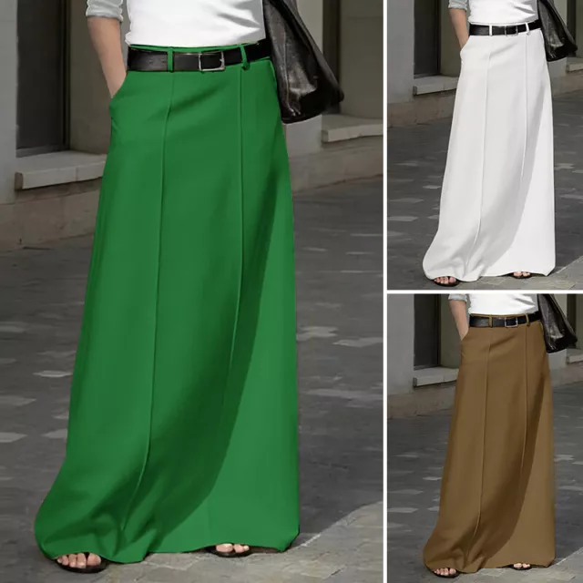 Uk Womens Plain Gypsy Long Jersey Skirts Ladies Maxi Skirt Dress Size Uk 8-24