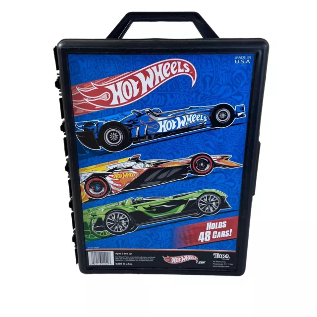 At Auction: Vintage 1998 Hot Wheels Carrying Storage Case 48 Car Organizer  With Vintage Cars