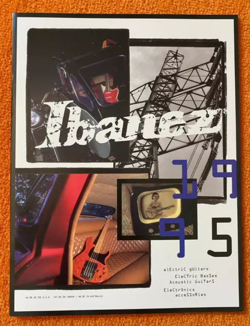 Vintage- IBANEZ 1995 Catalog-52 pgs of Guitars, Specs, Artist Pix, All Products