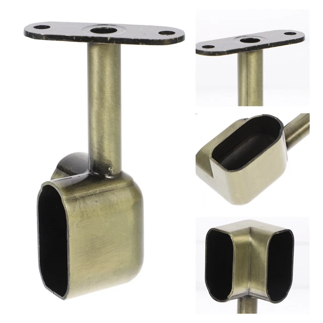2 piezas armario de esquina soporte de percha soporte de cortina ovalado