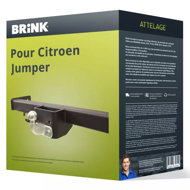 Attelage pour Citroen Jumper 250 démontable avec outil Brink Livré complet