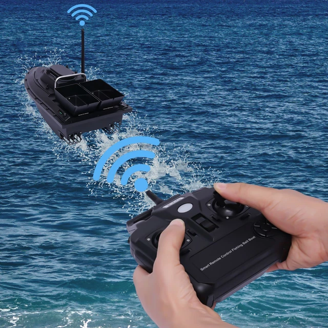 500 m barca foraggera esca per pesci esca esca bait boat RC telecomando nero