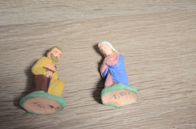 Ancien Santon De Crèche Devineau – Taille 2, Personnage Vieillard