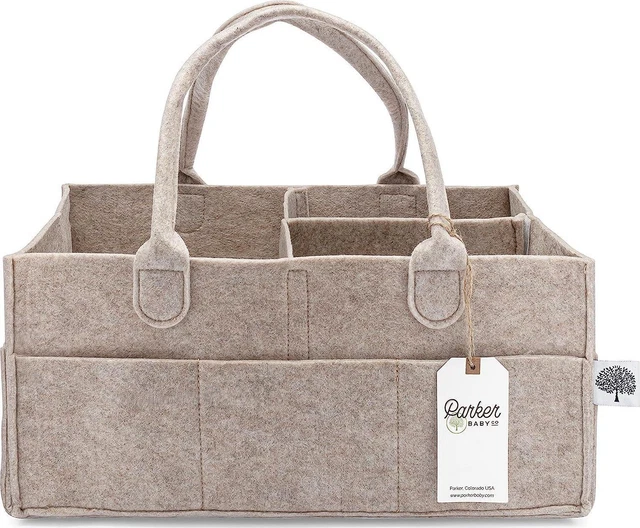 Parker Baby Diaper Caddy - Nursery Storage Bin And Car Organizer For Diapers And