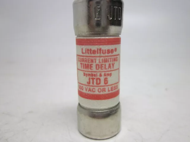 Littelfuse JTD 6 Amp 600V Class J Fuse JTD6 JTD-6 Time Delay