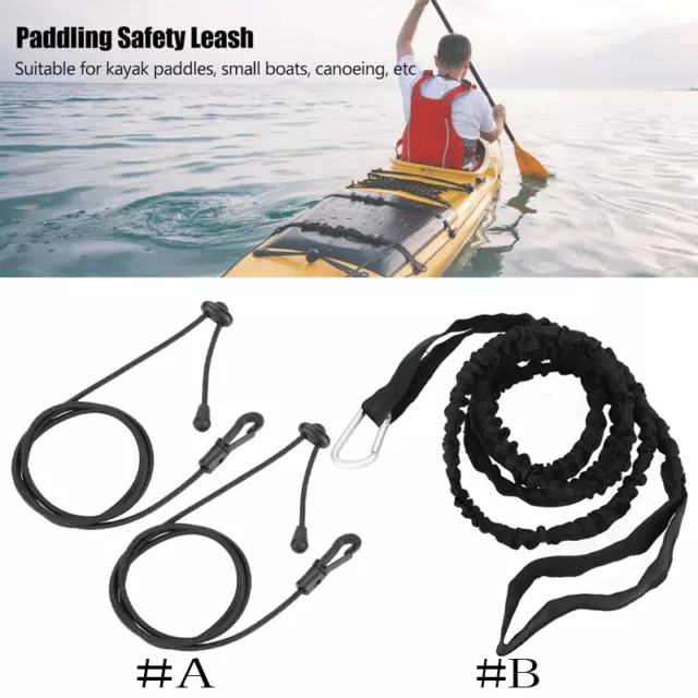 Safety Kayak Canoe Boat Paddle Leash Fishing Rod Coiled Lanyard Cord Elastic EL