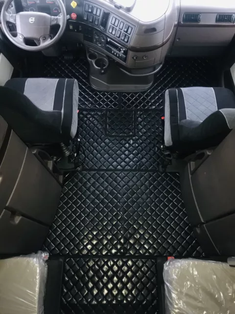 Volvo VNL 730 780 Eco Leather floor Mats Fits 2004-2018 Year Models