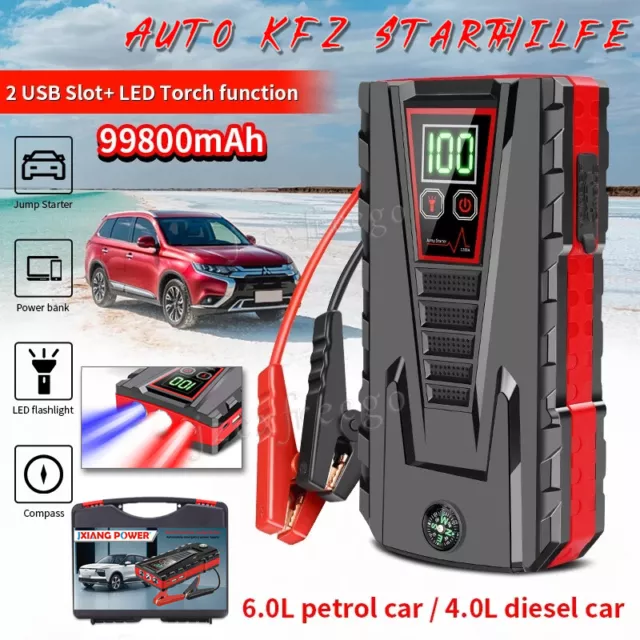 2023 nuovo ausilio avviamento auto Jump Starter 5000A 99800mah caricabatterie booster powerbank