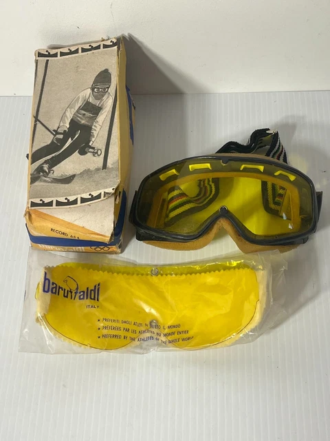 Baruffaldi Vintage Ski Racing Goggles with Original Box Tinted with Extra Lens Baruffaldi Vintage Ski Racing Goggles with Original Box Tinted with Extra Lens