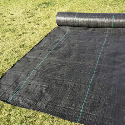 Weed Control Fabric 100Gsm 1 2 3 4 M Wide Ground Cover Garden Landscape