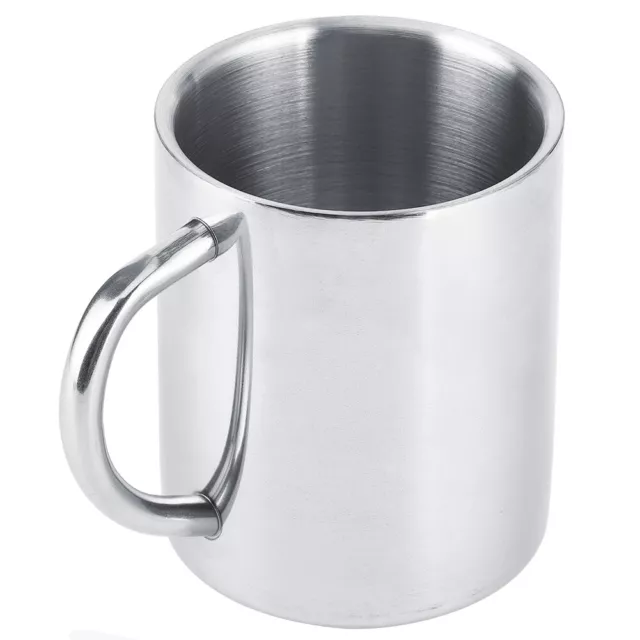 Stainless Steel Double Wall Mug Anti‑scald Coffee Tea Milk Cup With Lid For Home