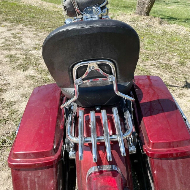BACKREST SISSY BAR & Stealth Rack For Harley Road Glide Street Glide 09