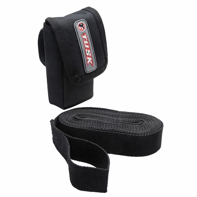 TUSK Motorcycle 12' Tow Strap 1,500 LB Rating 1" x 12' Nylon with Belt Case
