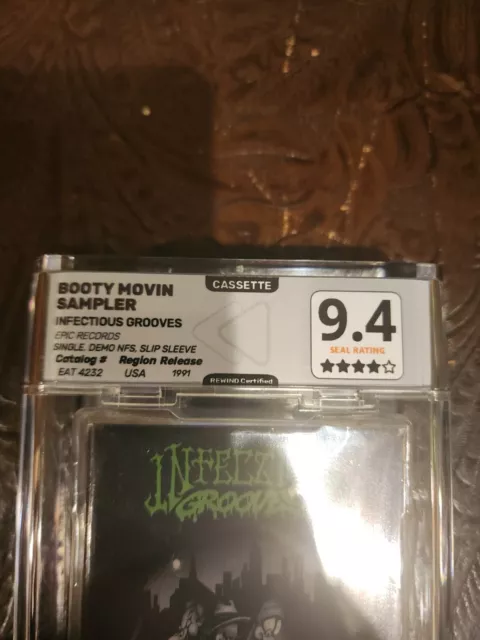 Infectious Grooves Booty Movin’ Sampler cassette Rewind GRADED 9.4 4/5 Stars AMG 2