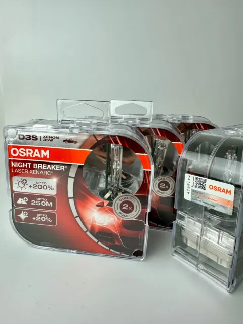 OSRAM HID XENARC® Night Breaker® Laser Bulbs +200% Xenon Bulbs D1S D2S D3S  D4S EUR 106,85 - PicClick IT