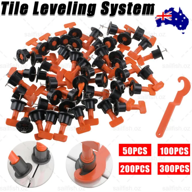 50/300 Tile Leveling System Clips Levelling Spacer Tiling Tool Floor Wall Wrench