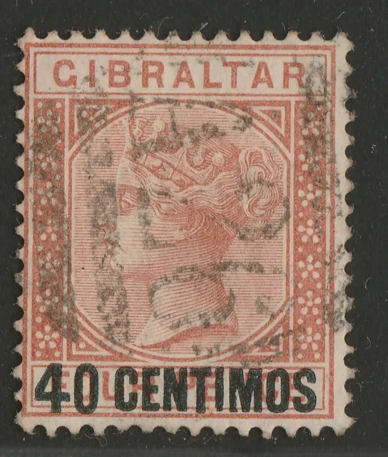 Gibraltar used QV 1889 40c on 4d orange-brown sg19