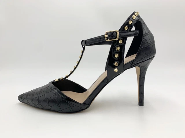 CARVELA KURT GEIGER Black Croc Kankan Gold Stud Pointy Toe Heel Shoe UK SIZE 7 49.99 PicClick UK