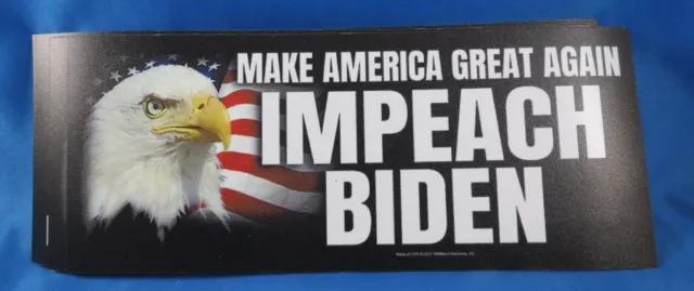 WHOLESALE LOT OF 10 IMPEACH BIDEN Make America Great Again Stickers Trump 2024