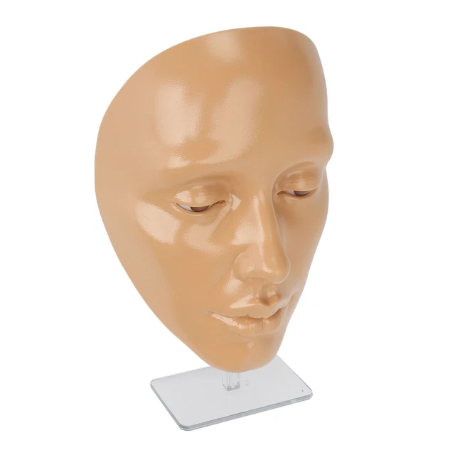 Wheatish Makeup Practice Face Board 5D Silicone Mannequin Face For Eyes Make Zz1